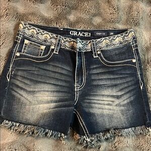 Grace Women's Denim Shorts - Black